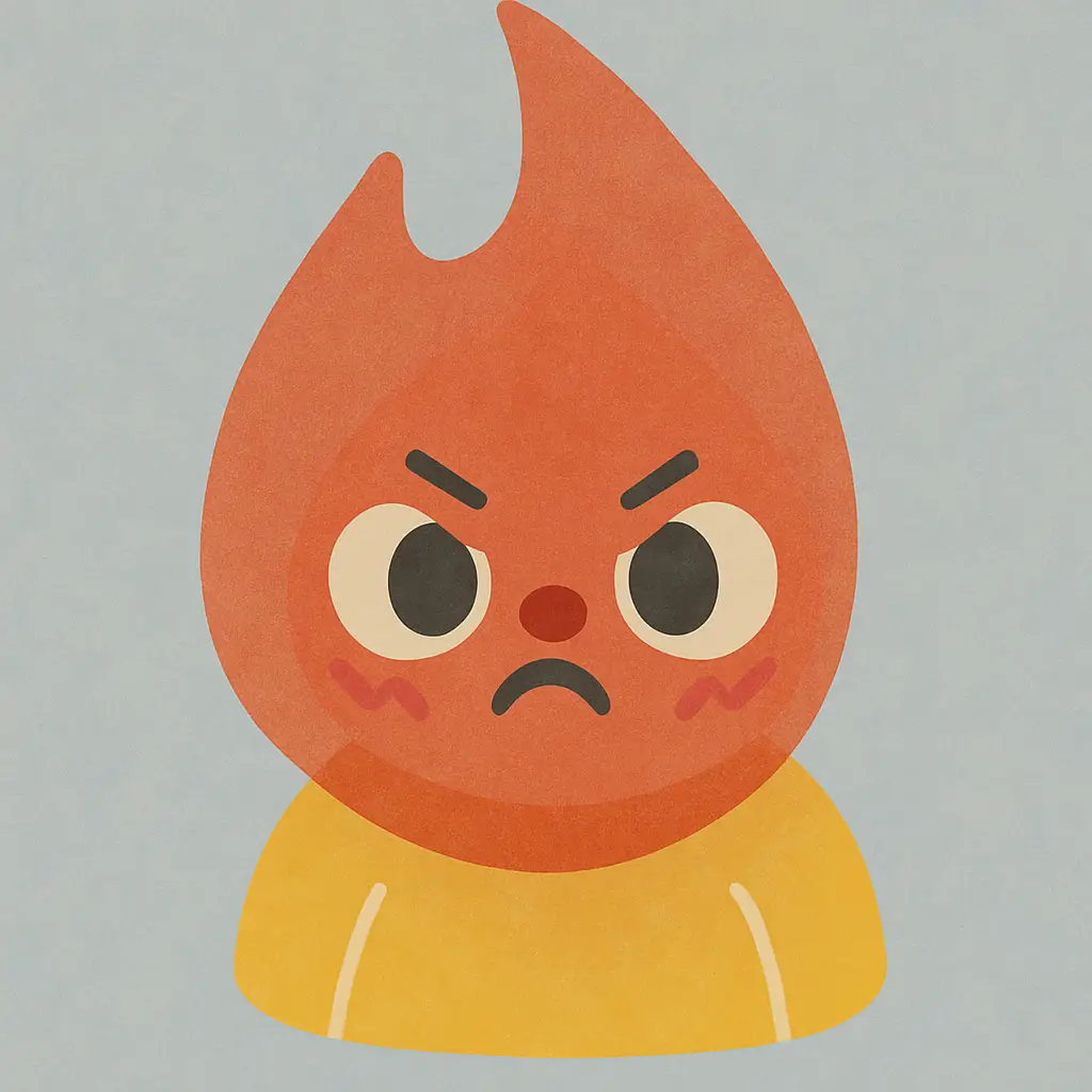 Anger character illustration