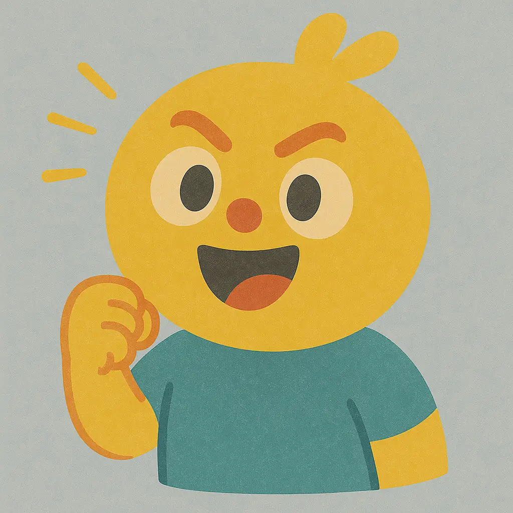 Excitement character illustration