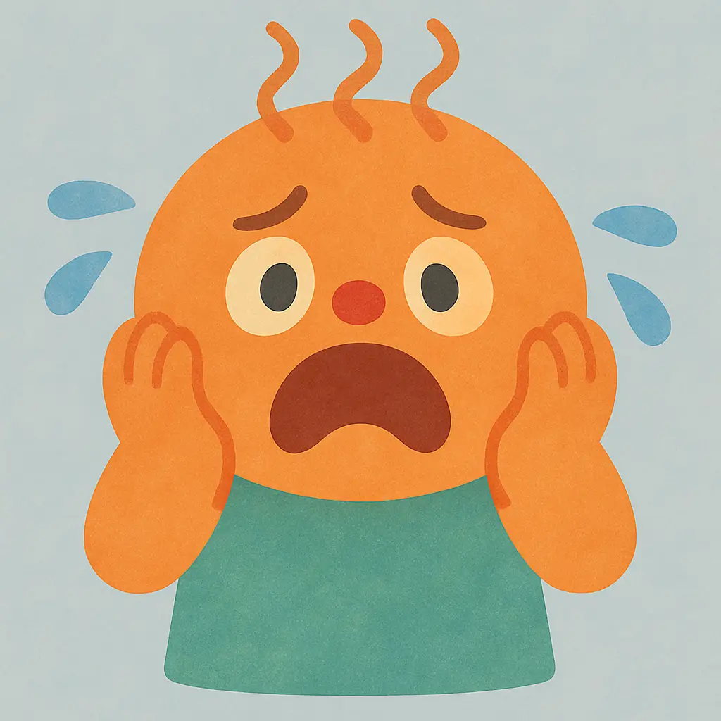 Overwhelm character illustration