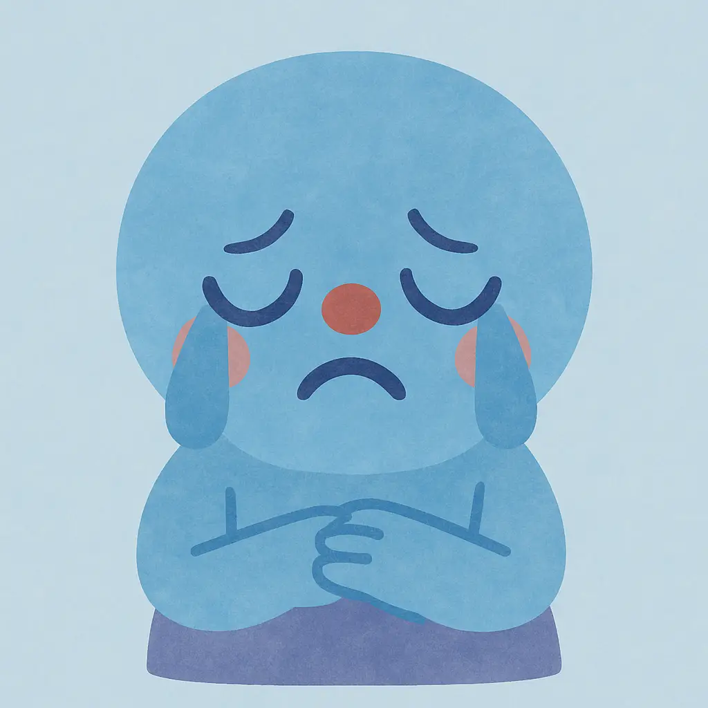 Sadness character illustration
